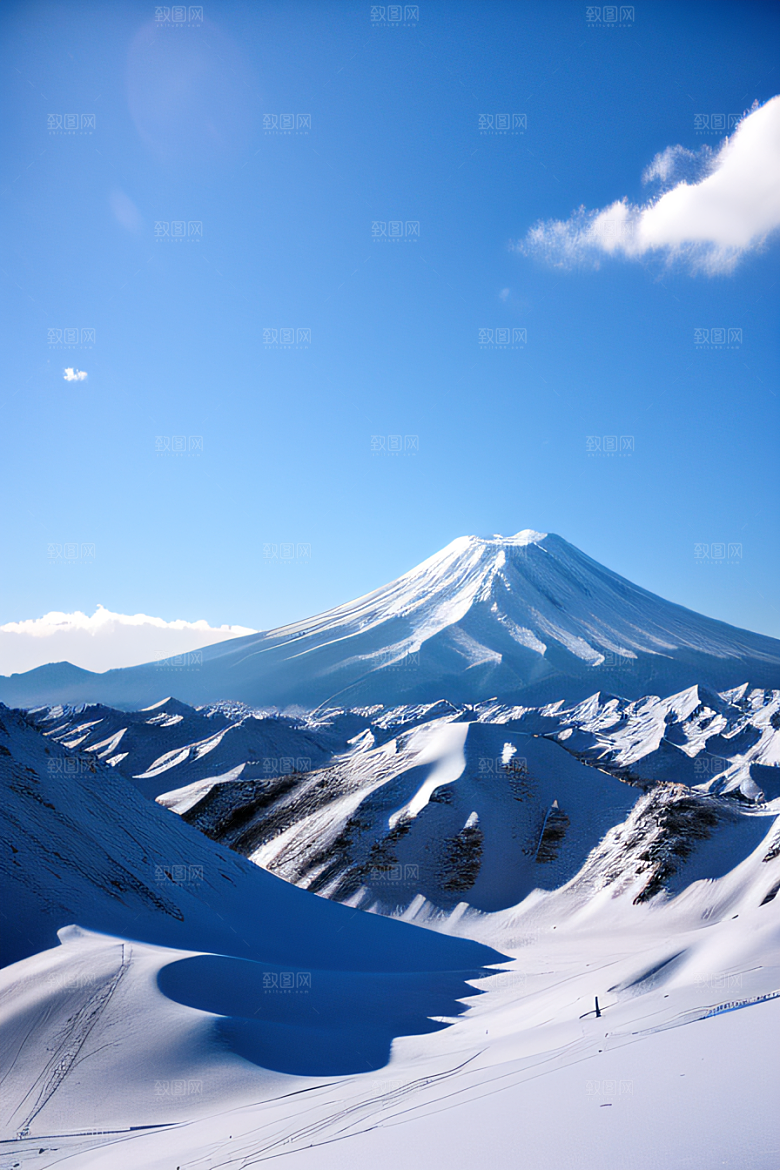 雪山两座神奇山峰的壮丽之旅