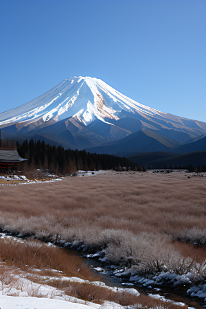 富士山与玉龙雪山两座神奇山峰的壮丽之旅
