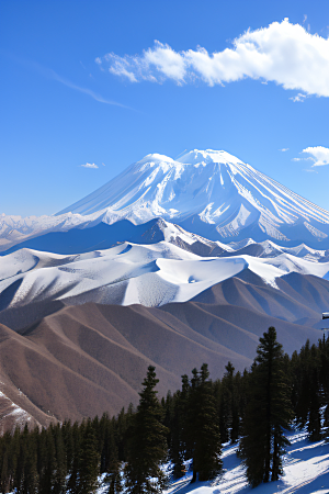 富士山与玉龙雪山两座神奇山峰的壮丽之旅