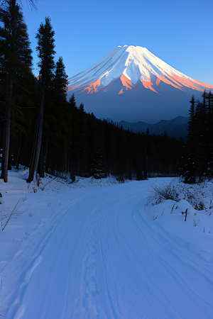 富士山与玉龙雪山两座神奇山峰的壮丽之旅