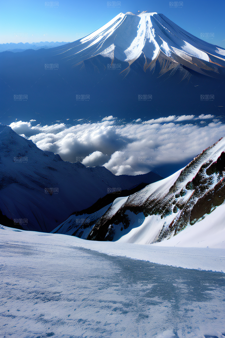 富士山与玉龙雪山两座壮丽山峰的迷人之旅