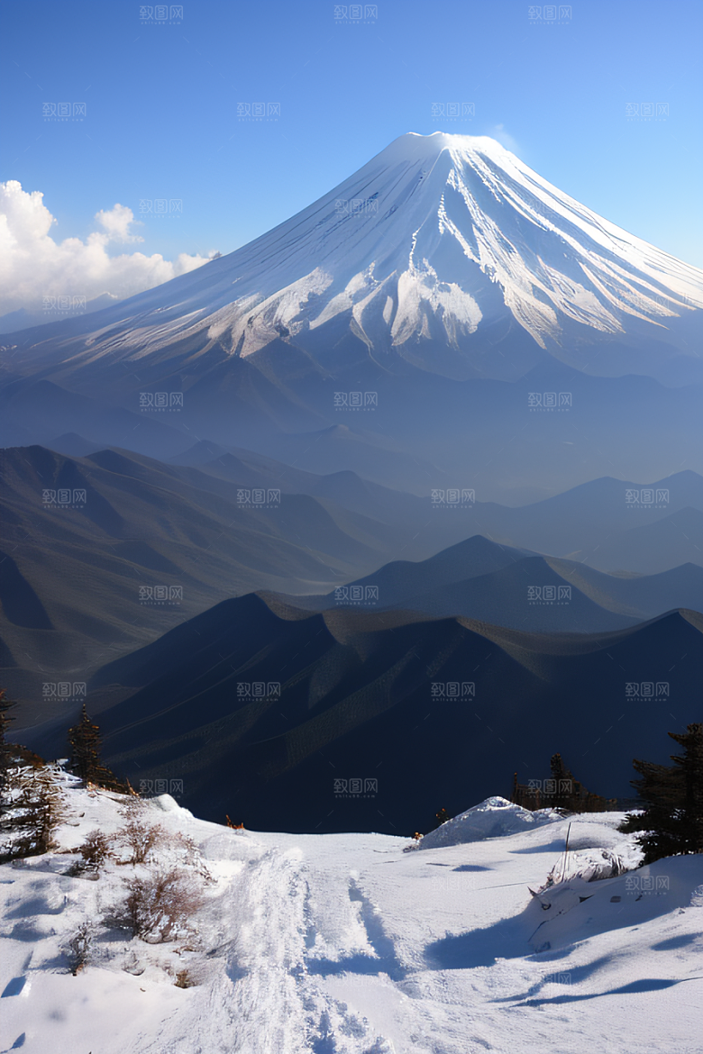 富士山与玉龙雪山两座壮丽山峰的迷人之旅