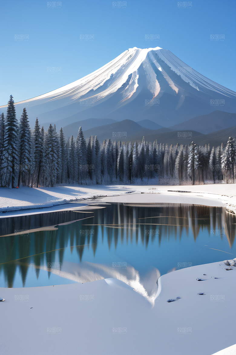 富士山与玉龙雪山两座壮丽山峰的迷人之旅