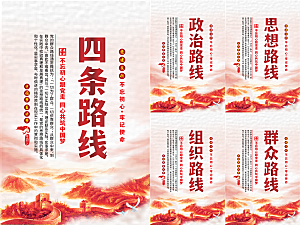 四条路线党建海报系列