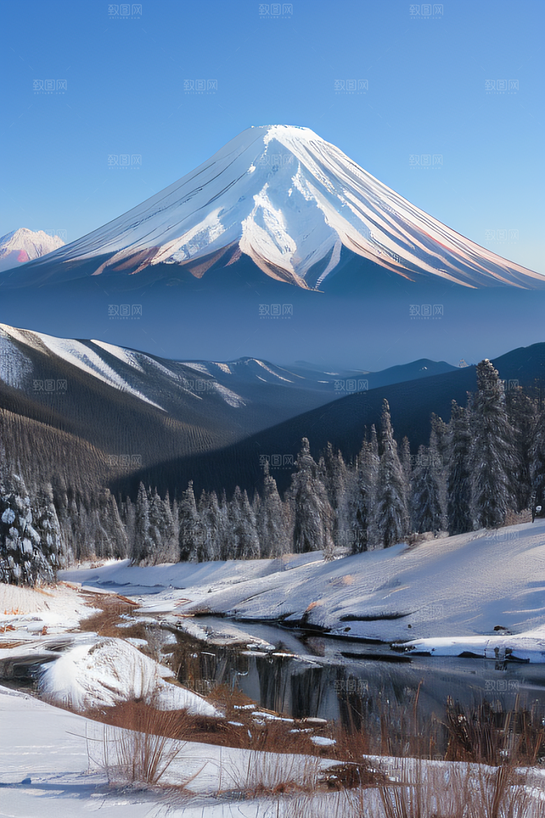 富士山与玉龙雪山两座壮丽山峰的迷人之旅
