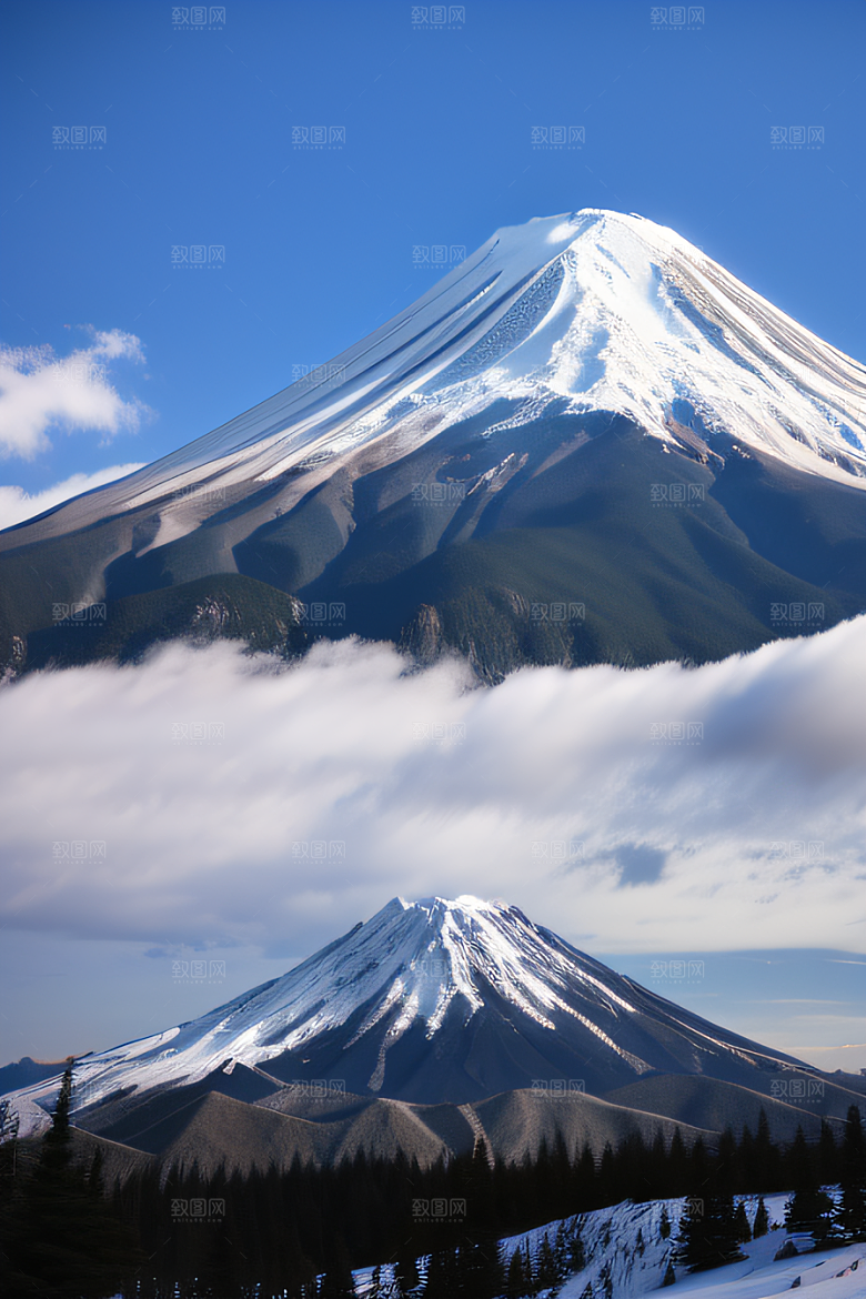 富士山与玉龙雪山两座壮丽山峰的迷人之旅
