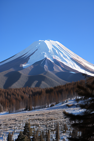 富士山与玉龙雪山两座壮丽山峰的迷人之旅