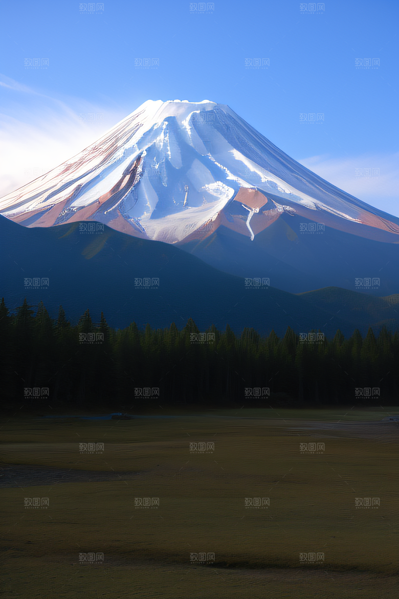 富士山与玉龙雪山两座壮丽山峰的迷人之旅