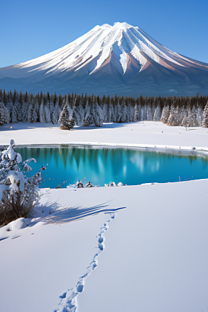 富士山与玉龙雪山两座壮丽山峰的迷人之旅