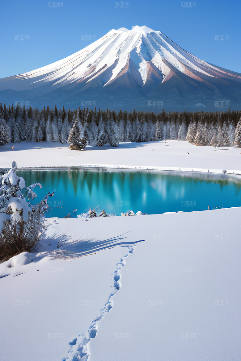 富士山与玉龙雪山两座壮丽山峰的迷人之旅