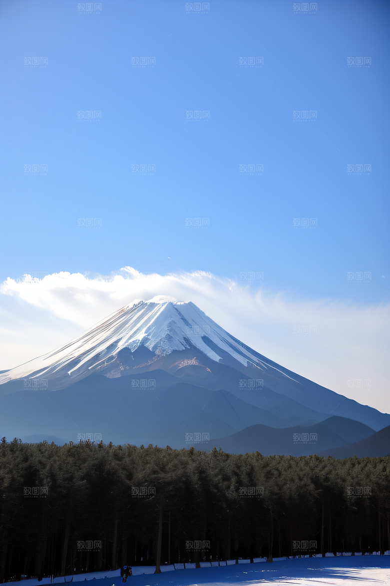 富士山与玉龙雪山两座壮丽山峰的迷人之旅