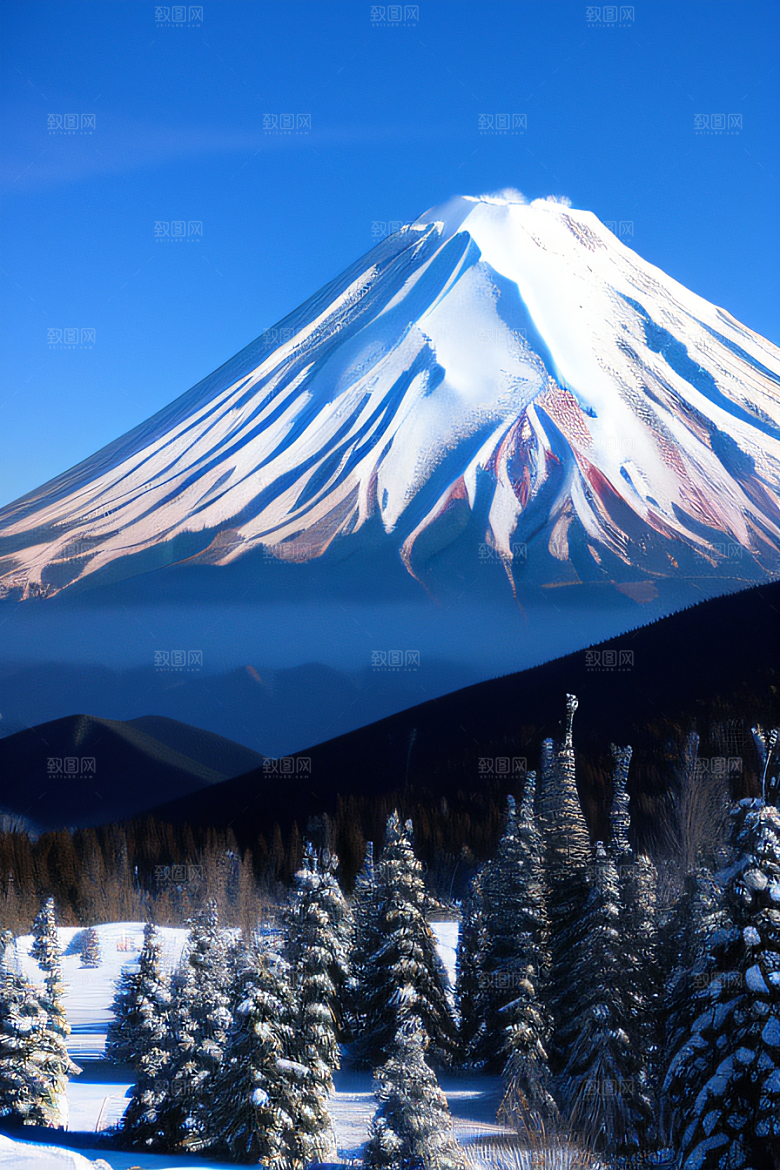 富士山与玉龙雪山两座壮丽山脉的震撼对比