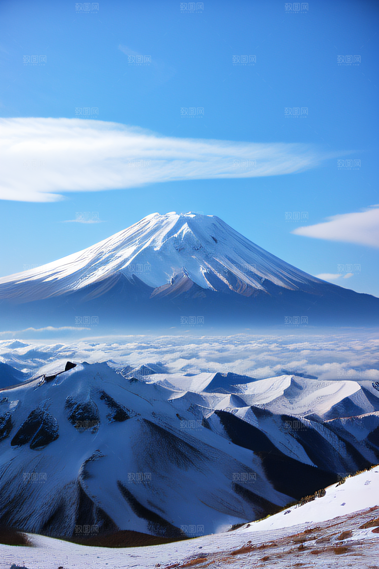 富士山与玉龙雪山两座壮丽山脉的震撼对比