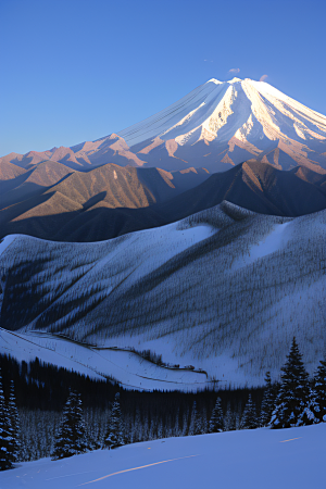 富士山与玉龙雪山两座壮丽山脉的震撼对比