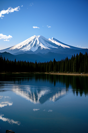 富士山与玉龙雪山两座壮丽山脉的震撼对比