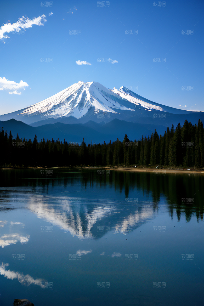 富士山与玉龙雪山两座壮丽山脉的震撼对比