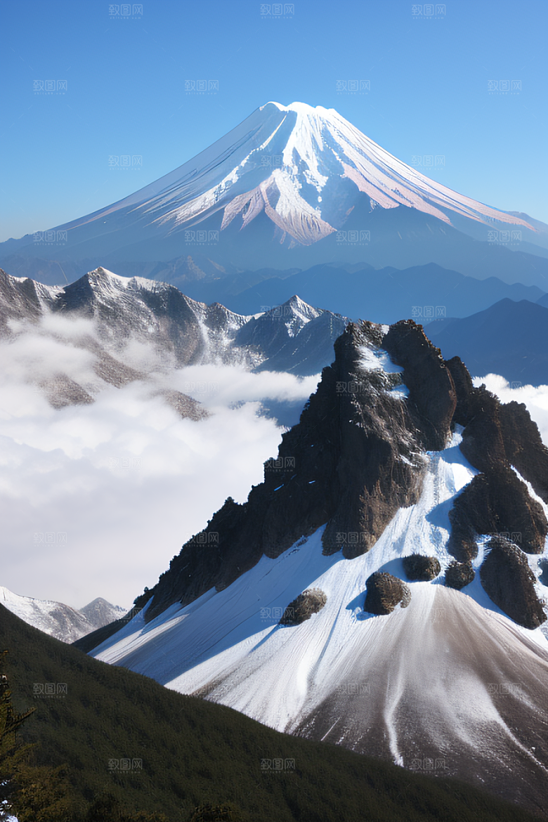 玉龙雪山云端仙境的壮丽景色