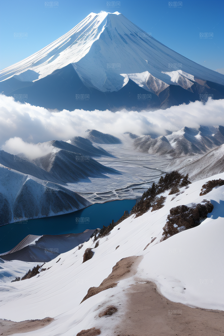 玉龙雪山云端仙境的壮丽景色