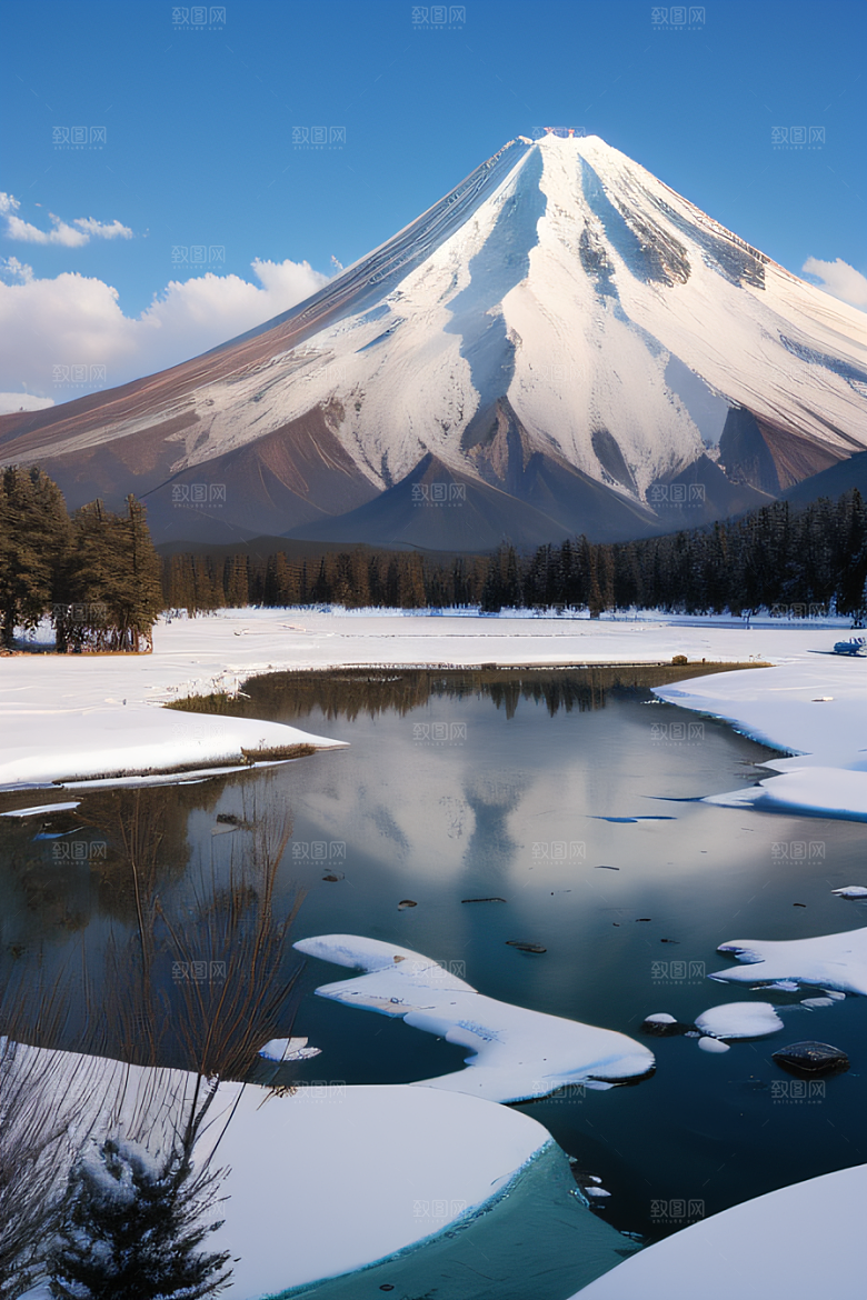 动感线条抽象描绘峡谷景色