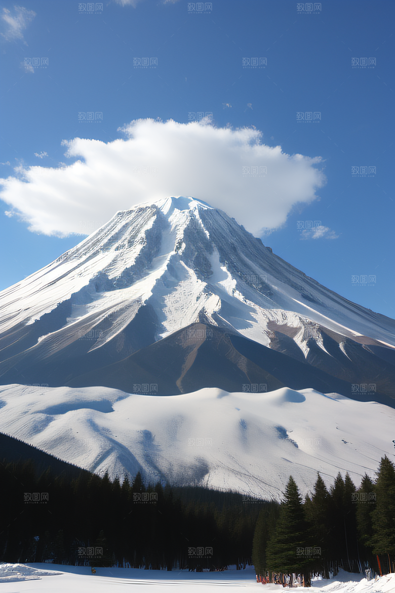 动感线条抽象描绘峡谷景色