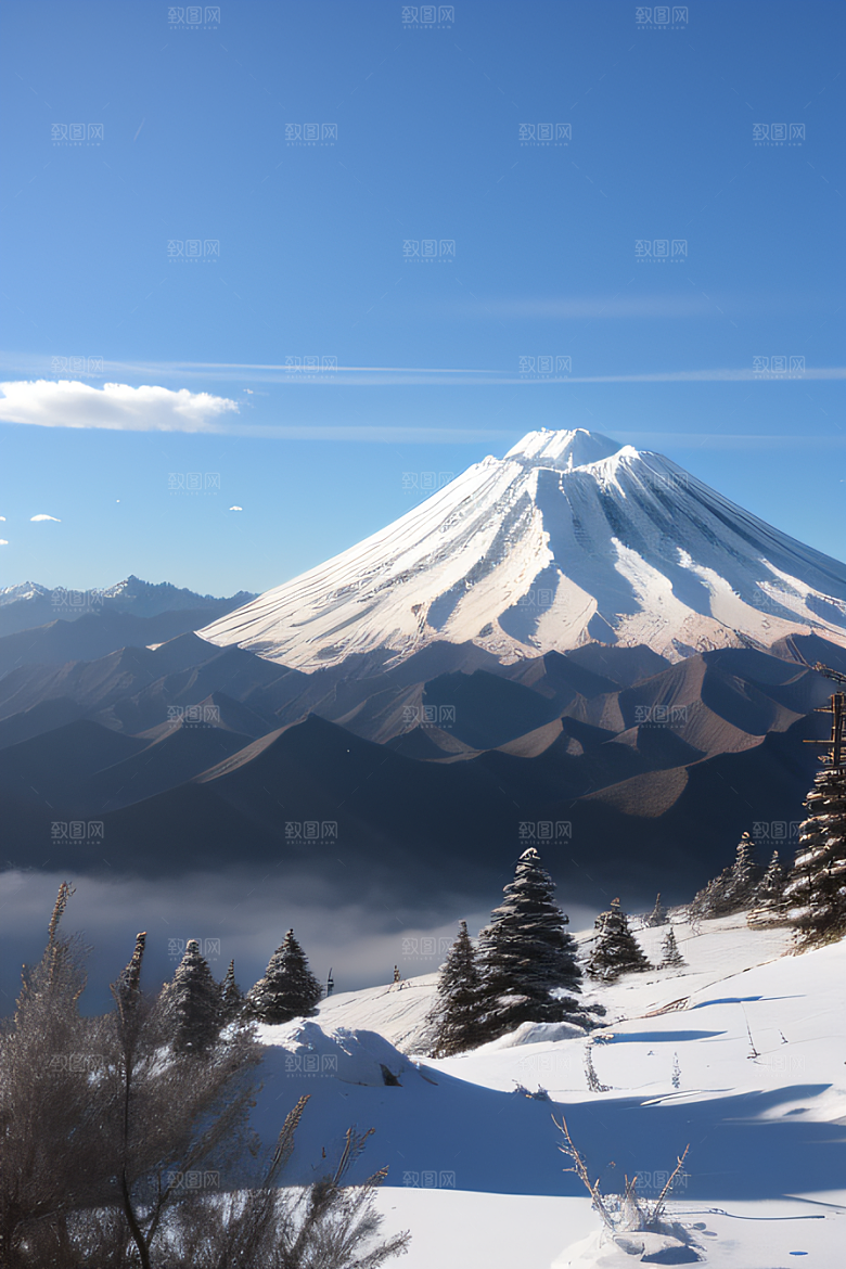 动感线条抽象描绘峡谷景色
