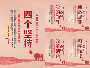 四个坚持党建海报系列