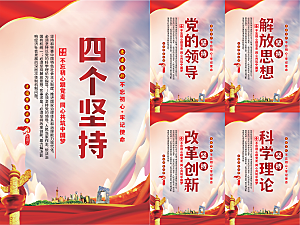 四个坚持党建海报