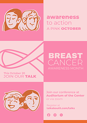 乳腺癌公益宣传海报设计