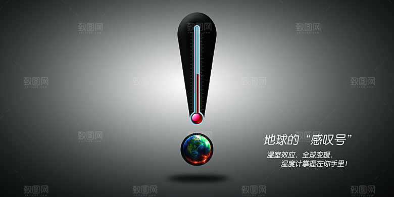 温室效应PSD公益海报设计