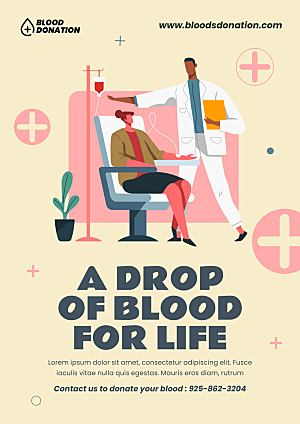 献血海报模板源文件