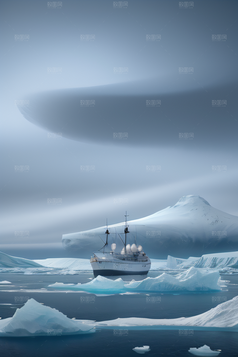 冰海追梦人徜徉冰雪之海的船舶