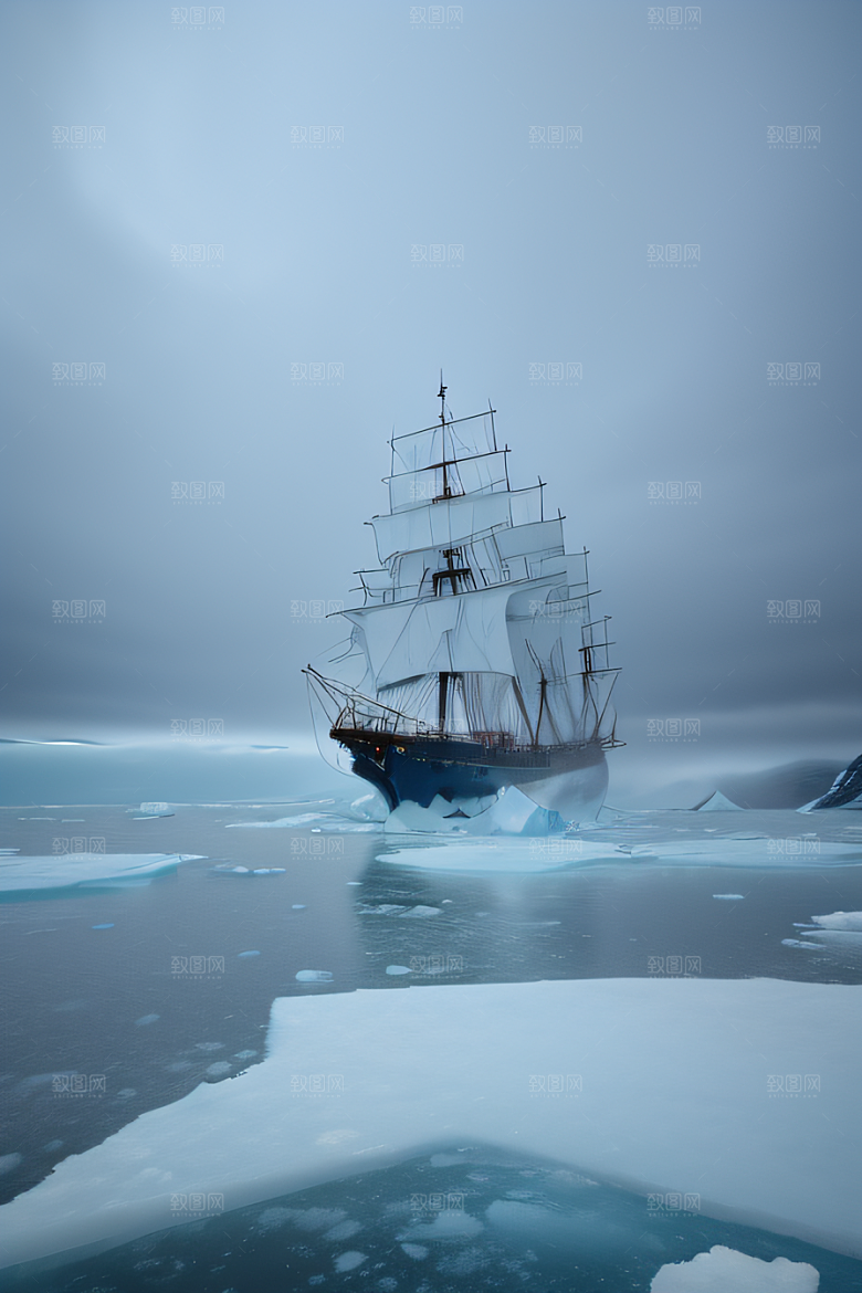 冰海追梦人徜徉冰雪之海的船舶