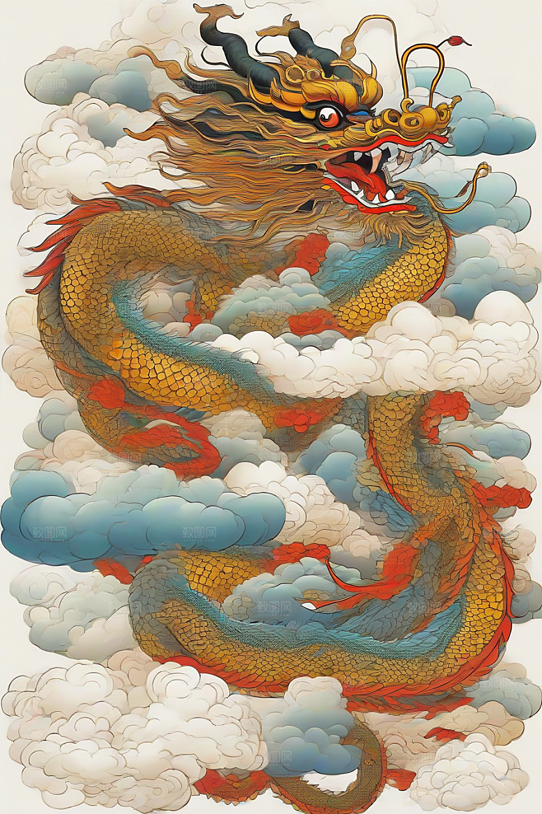 白云上的中国神龙