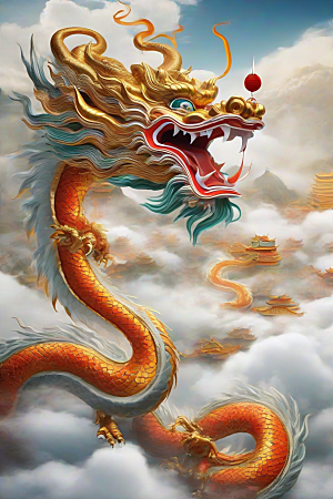 白云上的中国神龙