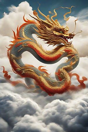 白云上的中国神龙