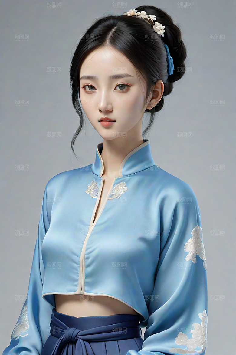 卡通风格渲染中国经典人物插画