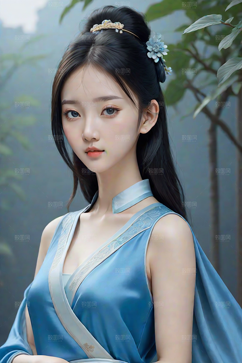 卡通风格渲染中国经典人物插画