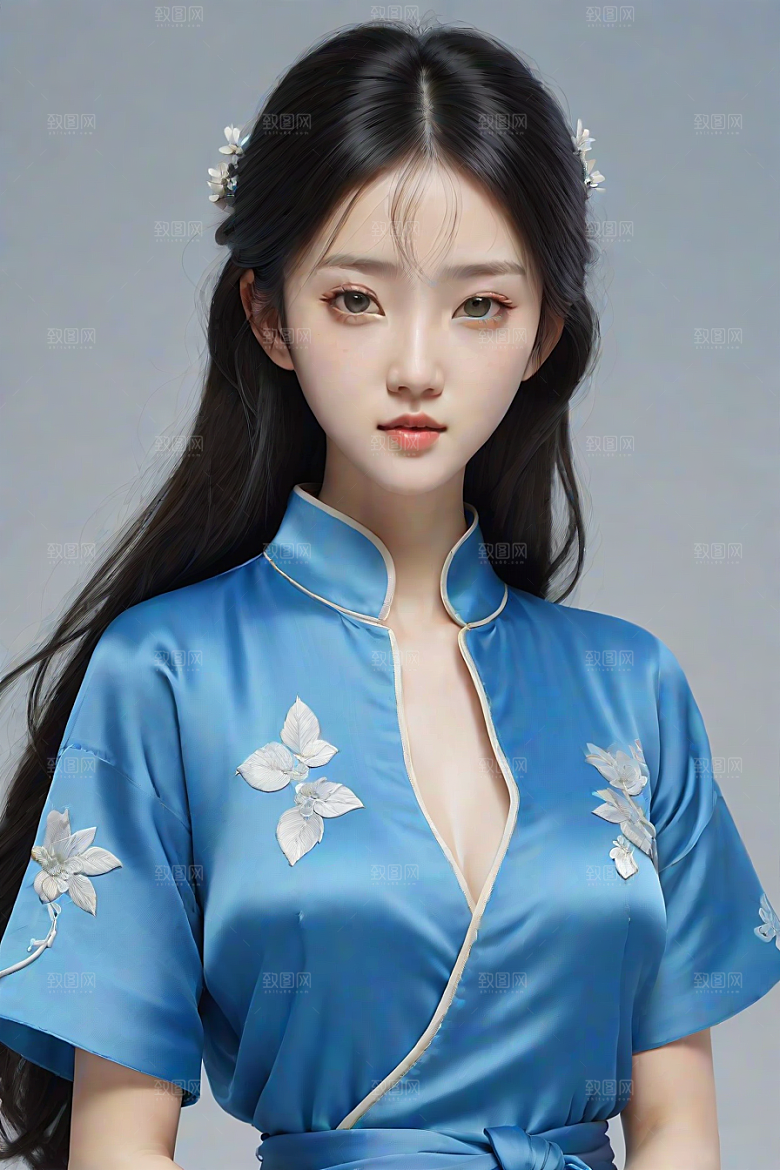 卡通风格渲染中国经典人物插画