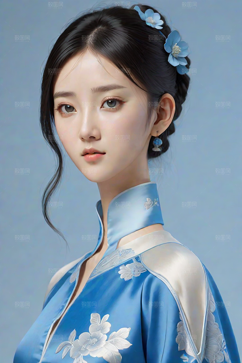 卡通风格渲染中国经典人物插画