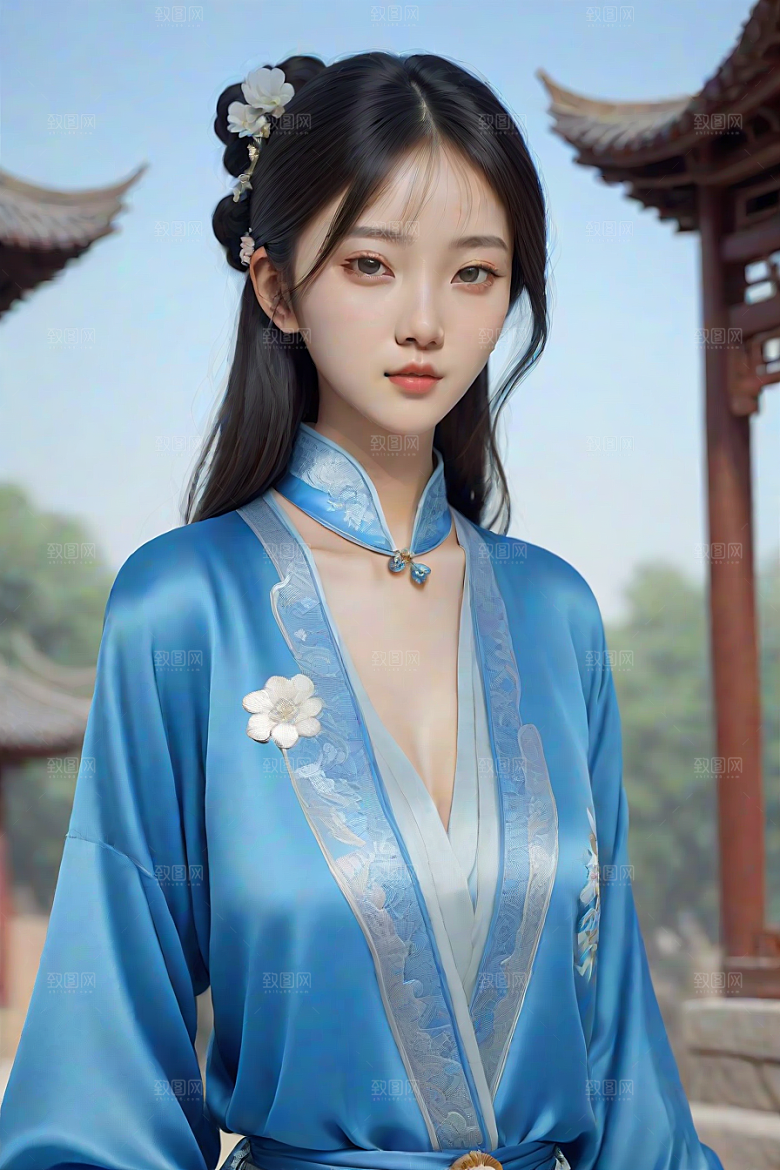 卡通风格渲染中国经典人物插画