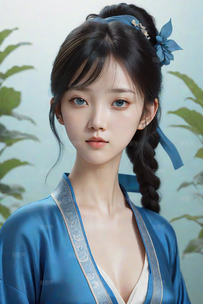 卡通风格渲染中国经典人物插画