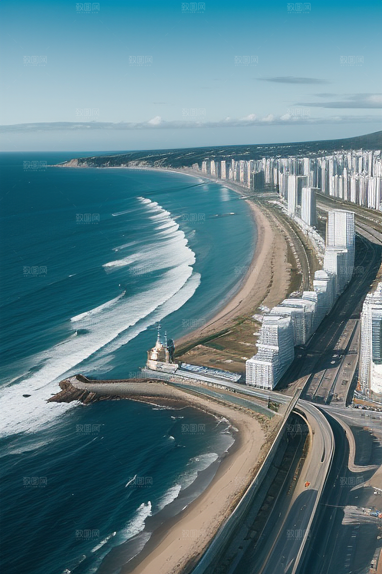 蓝海奇遇汽车船只与建筑的激情场景