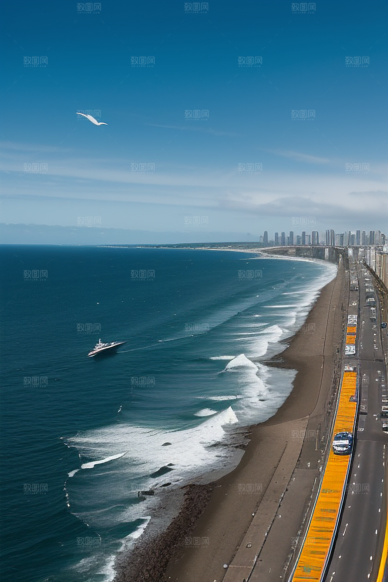 海滨之旅跨越自然与创新的动感画卷