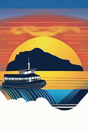 海岸之旅跨越自然与创新的动感画面