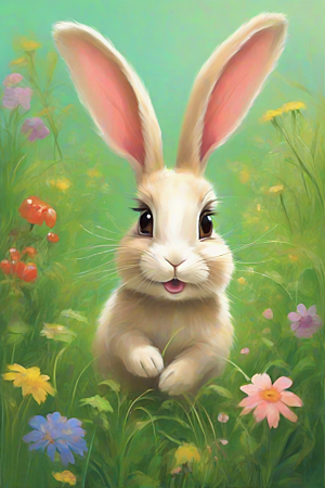欢乐兔子与美丽草原