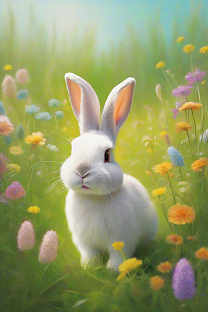 生动表现兔子活泼天性