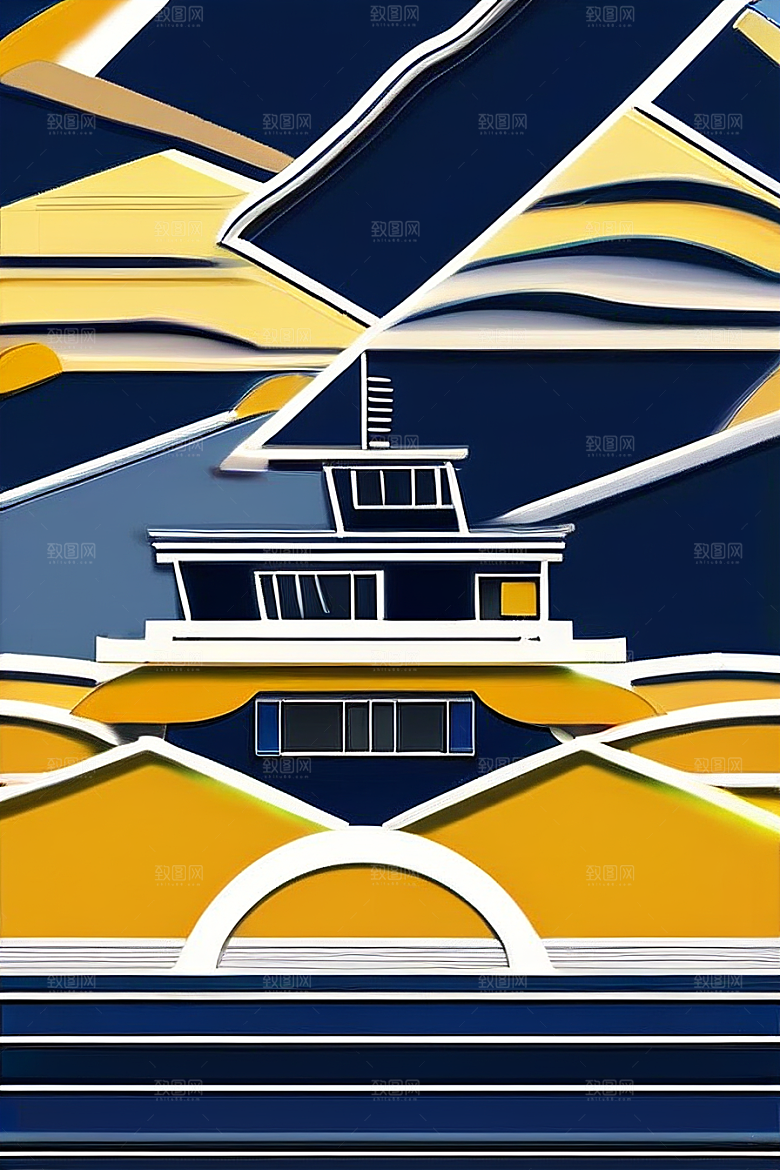 海滨风情汽车船只与建筑的激情交织