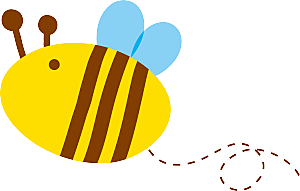 卡通小蜜蜂PPT高清平面设计PNG元素