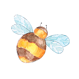 卡通小蜜蜂PPT高清平面设计PNG