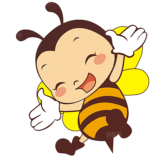 卡通小蜜蜂PPT高清平面设计PNG